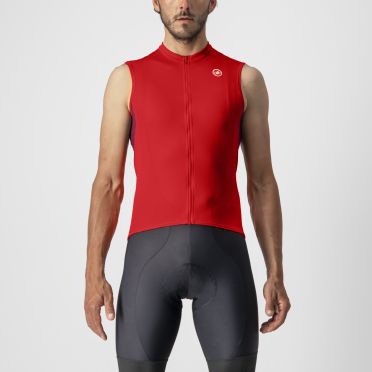 Castelli Entrata VI mouwloos fietsshirt rood heren 