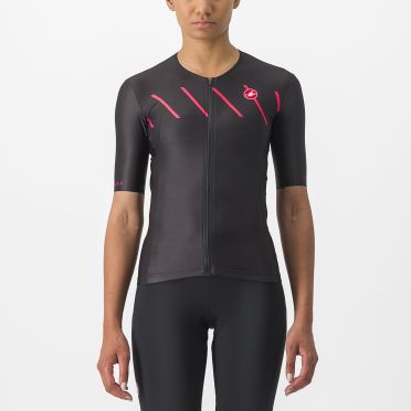 Castelli Free speed 2 W race tri top zwart/rood dames 