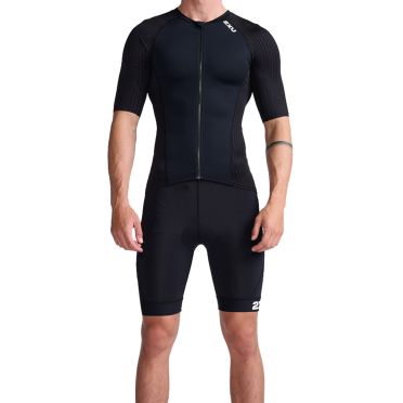 2XU Aero tri top korte mouw zwart heren 