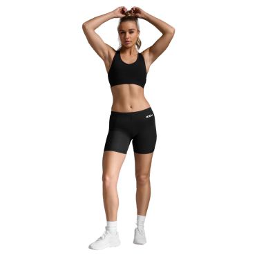 2XU Core Compression 5 Inch Game Day Short Black/Silver Dames  