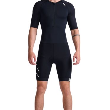 2XU Core trisuit korte mouw zwart heren 