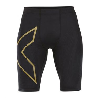 2XU MCS Run Compressie shorts zwart/goud heren 