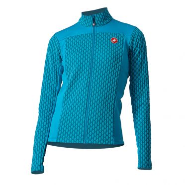 Castelli Sfida 2 fietsshirt lange mouw blauw dames 