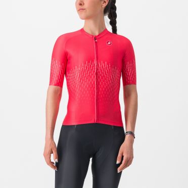 Castelli Aero Pro fietsshirt korte mouw roze dames 