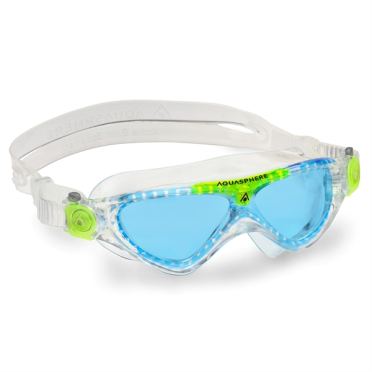 Aqua Sphere Vista Junior blauwe lens zwembril transparant/groen 