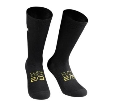 Assos spring/fall P1 fietssokken zwart unisex 