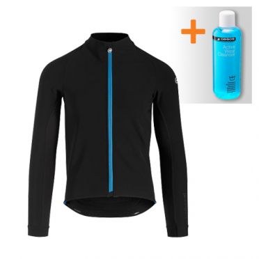 Assos Mille GT winter lange mouw jacket zwart/blauw heren