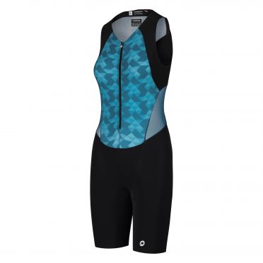 Assos Trisuit Triator NS speedsuit mouwloos blauw dames 