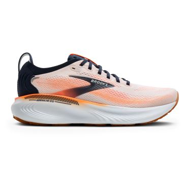 Brooks Adrenaline GTS 25 hardloopschoenen White/Spellbound/Orange heren 