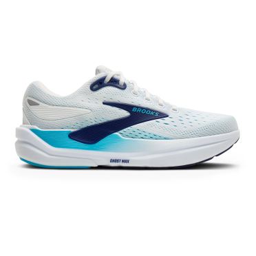 Brooks Ghost Max 3 hardloopschoenen Bright White/Beacon Blue/Teal heren 