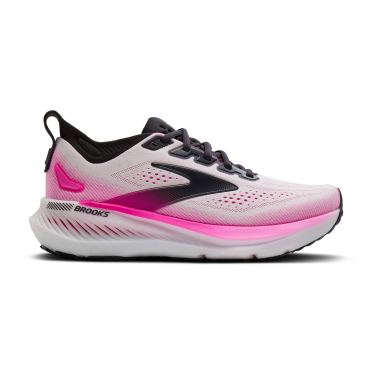 Brooks Glycerin GTS 23 hardloopschoenen White/Phantom/Cyber Pink dames 
