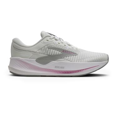 Brooks Revel Max hardloopschoenen White/Horror Mist/Metallic dames 
