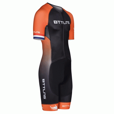 BTTLNS Typhon 2.0 trisuit korte mouwen zwart/oranje heren