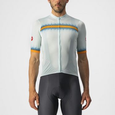 Castelli Grimpeur korte mouw fietsshirt lichtblauw heren 