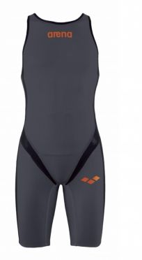 Arena Carbon pro rear zip mouwloos trisuit donkergrijs heren 