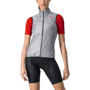 Castelli Aria fietsvest mouwloos zilver dames 