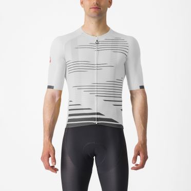 Castelli Climber's 4.0 korte mouw fietsshirt wit/zwart heren 