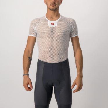 Castelli Core mesh 3 korte mouw ondershirt wit heren 