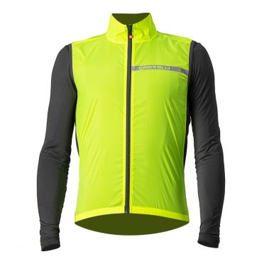 Castelli Squadra stretch mouwloos vest geel heren 