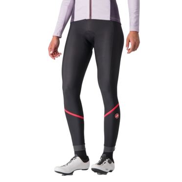 Castelli Velocissima Thermal fietsbroek lang black/hibiscus dames 
