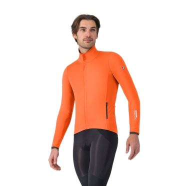 Castelli Alpha 150 fietsjack brilliant orange/dark grey heren 