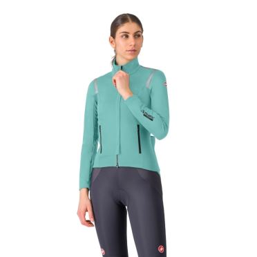 Castelli Perfetto RoS 3 lange mouw fietsjack pool blue dames 