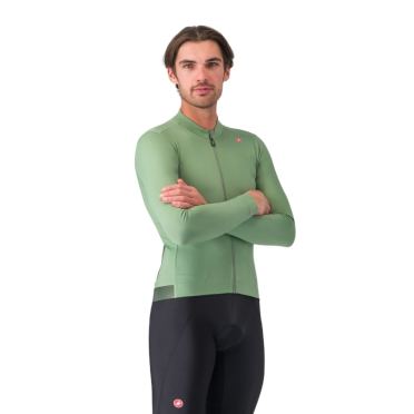 Castelli Espresso thermal jersey lange mouw green pepper heren 
