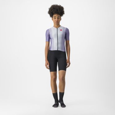 Castelli Sanremo Ultra speed suit trisuit korte mouw paars dames