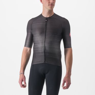 Castelli Aero race 6.0 korte mouw fietsshirt licht zwart heren 