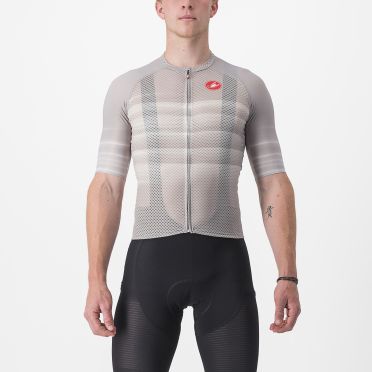 Castelli Climber's 3.0 SL2 korte mouw fietsshirt zilvergrijs heren 