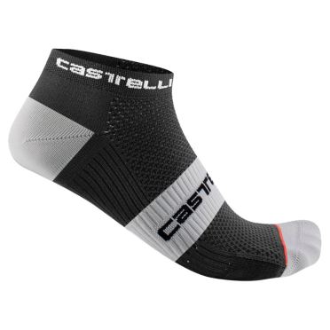 Castelli Lowboy 2 fietssokken zwart/wit unisex 