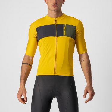 Castelli Prologo 7 fietsshirt korte mouw geel heren 