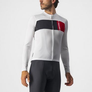 Castelli Prologo 7 fietsshirt lange mouw wit heren 