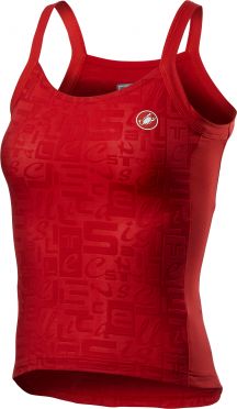 Castelli Promessa Jaquard Bavette SL top rood dames 