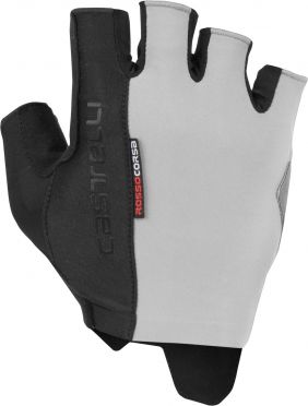 Castelli Rosso Corsa Espresso handschoen zilvergrijs heren 