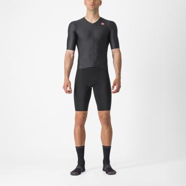 Castelli Sanremo Ultra speed suit trisuit korte mouw zwart heren 