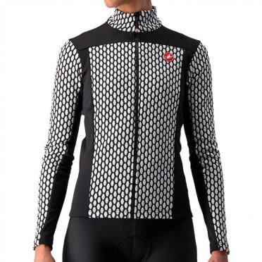 Castelli Sfida 2 fietsshirt lange mouw zwart/wit dames 