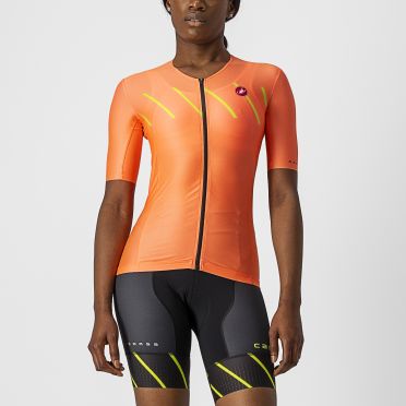 Castelli Free speed 2 W race tri top oranje dames 