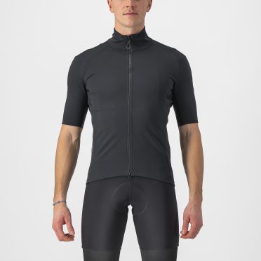 Castelli Perfetto RoS 2 Wind korte mouw fietsshirt zwart heren 