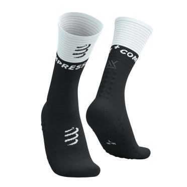 Compressport Mid compression socks v2.0 zwart/wit 