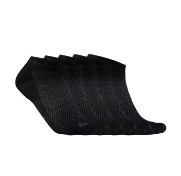 Craft CORE Dry Footies sokken 5-pack zwart unisex 