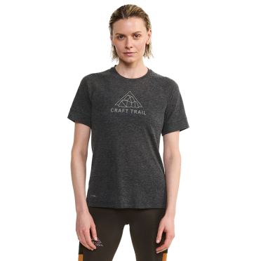 Craft Adv Trail Wool ondershirt korte mouw zwart dames 