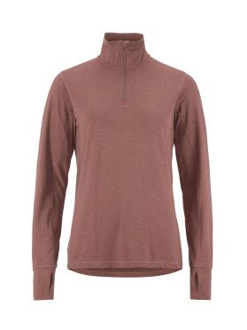 Craft Flow Half Zip ondershirt lange mouwen roze dames 