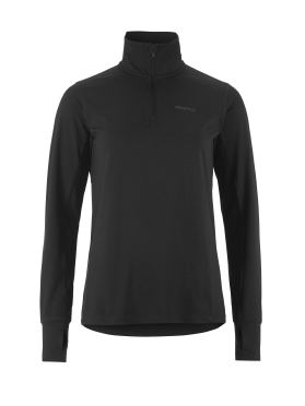 Craft Flow Half Zip ondershirt lange mouwen zwart dames 