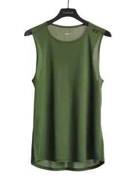 Fusion run singlet groen heren