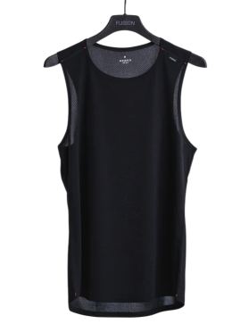 Fusion run singlet zwart heren