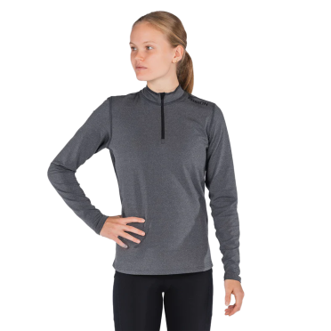 Fusion C3 Zip Neck donkergrijs dames 