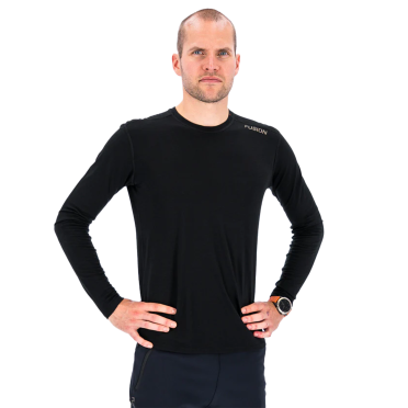 Fusion Merino 150 LS Shirt zwart heren 