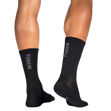 Fusion Cycling Socks Merino zwart Unisex 