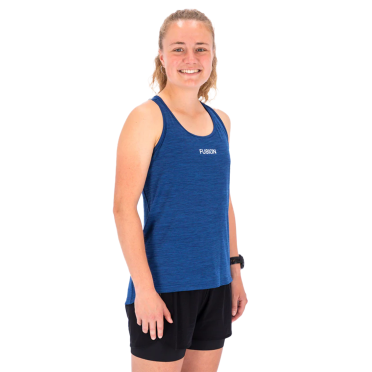 Fusion Training Top blauw dames 